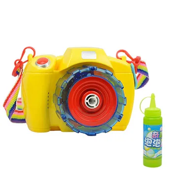 

Camera Bubble Machine Portable Bubble Hurricane Machine Automatic Kid Toy with LED Light Music M09