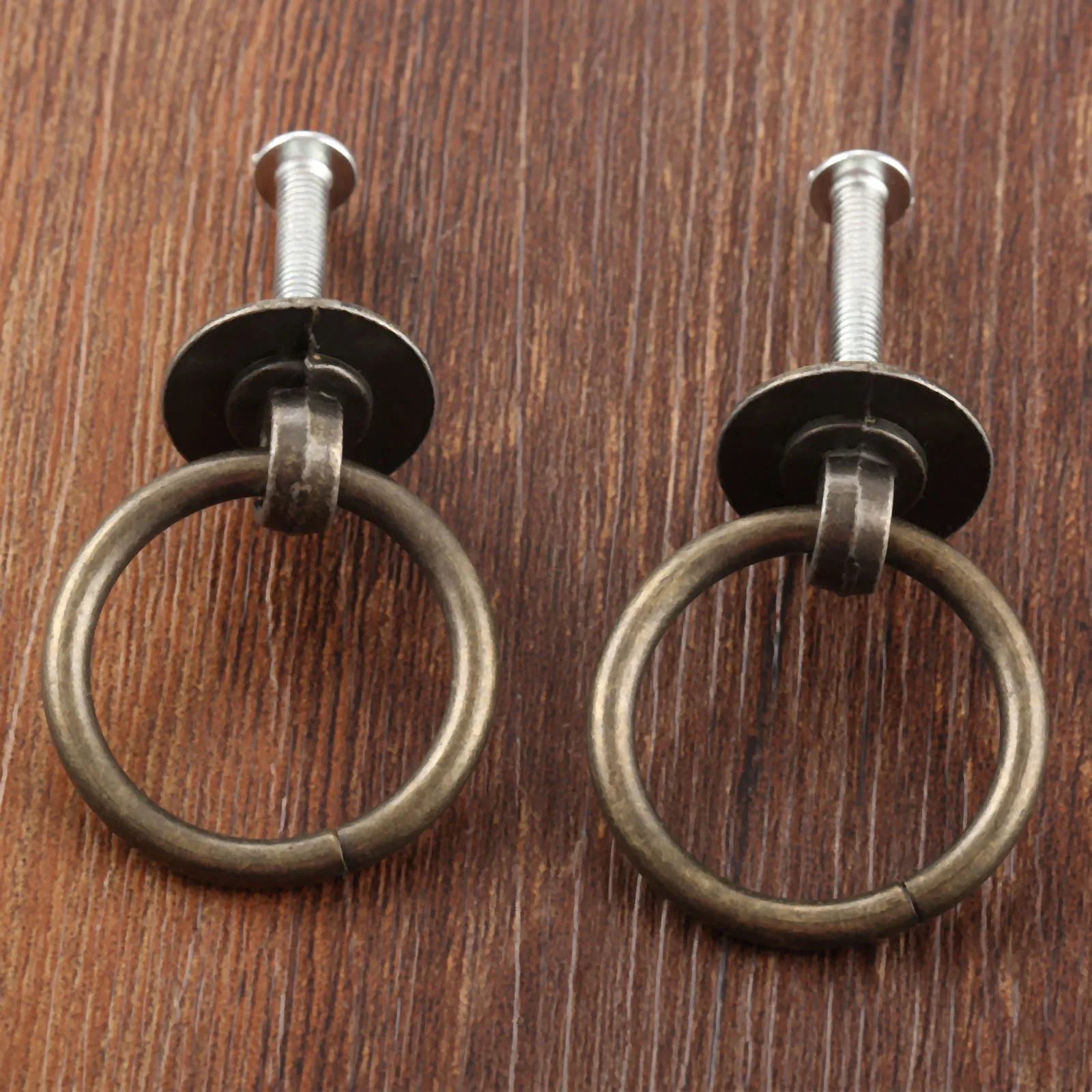 Ring Knobs Handle Cabinet Furniture Kitchen Drawer Cupboard 2sets 40*30mm