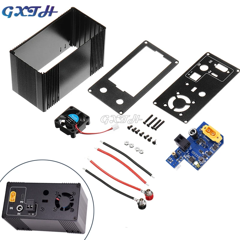 Universal Shell Aluminum Alloy Instrument Power Shell DIY Kit Suitable For XYH3606 Multi-interface Input PD Voltage Decoy