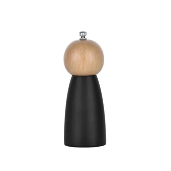 Orb - Black and Wood Salt and Pepper Grinders  8