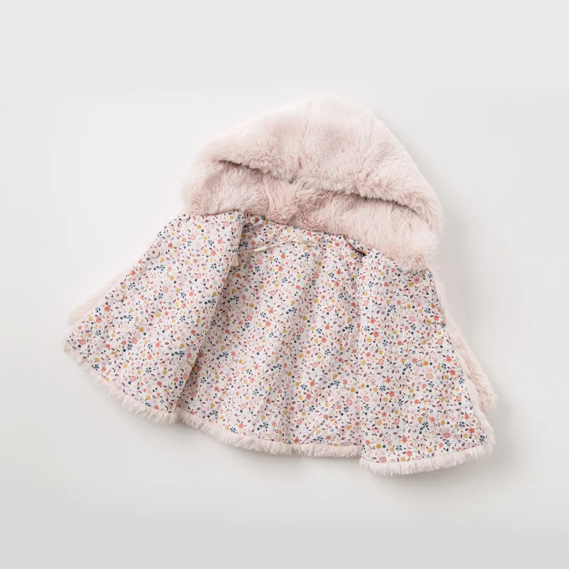 DBQ11694 dave bella/зимнее пальто для маленьких девочек с милым бантом и съемным карманом, с капюшоном детские топы, модная верхняя одежда для малышей
