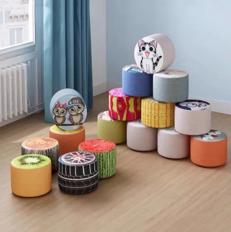 Children's Chair Lazy Person Creative Solid Wood Household Stool Web Celebrity Living Room Bedroom Shoe Cloth Art Stools