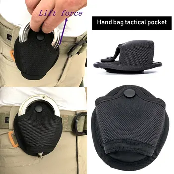 

Handcuffs Cover Durable Black Nylon Waist Pocket Storage Bag Police Counter-Terrorism Hunting Outdoors Tool Handcuffs Bag