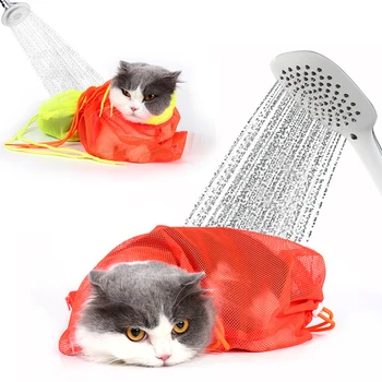 

Pet Bathing Restraint Product Adjustable Cat Grooming Shower Bag Portable Kitten Cleaning Washing Anti-scratch Fixed Bags