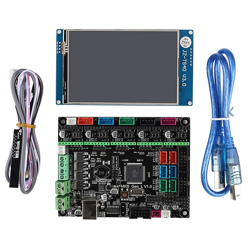 

3D Printer Motherboard MKS GEN L+4.0 Inch Full Color WIFI Display Kit Power Off and Continue to Play 9 Languages