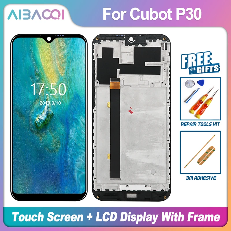 AiBaoQi Brand New 6.3 Inch Touch Screen+2340x1080 LCD Display+Frame Assembly Replacement For Cubot P30 Android 9.0 Phone | Мобильные