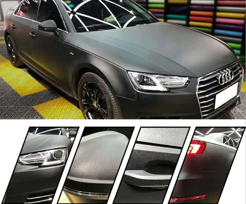 Frosted Black Vinyl Wrap Sticker-1