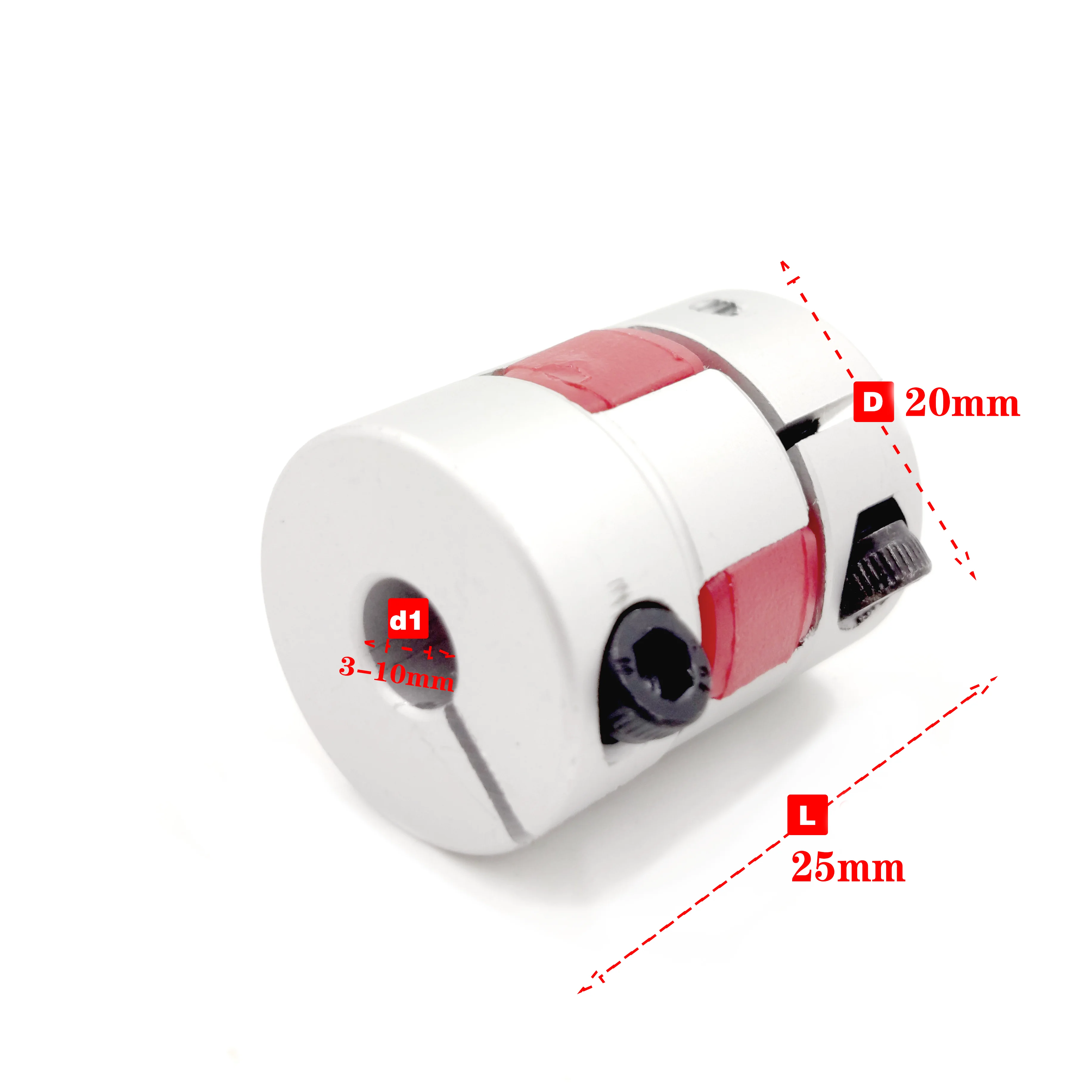 Двухкулачковый соединитель D20L25 D20 L25 алюминиевый сливовый гибкий вал BW Соединительный двигатель с твердой резиновой прокладкой/6/6,35/8/10/мм|Приводные муфты|   | АлиЭкспресс