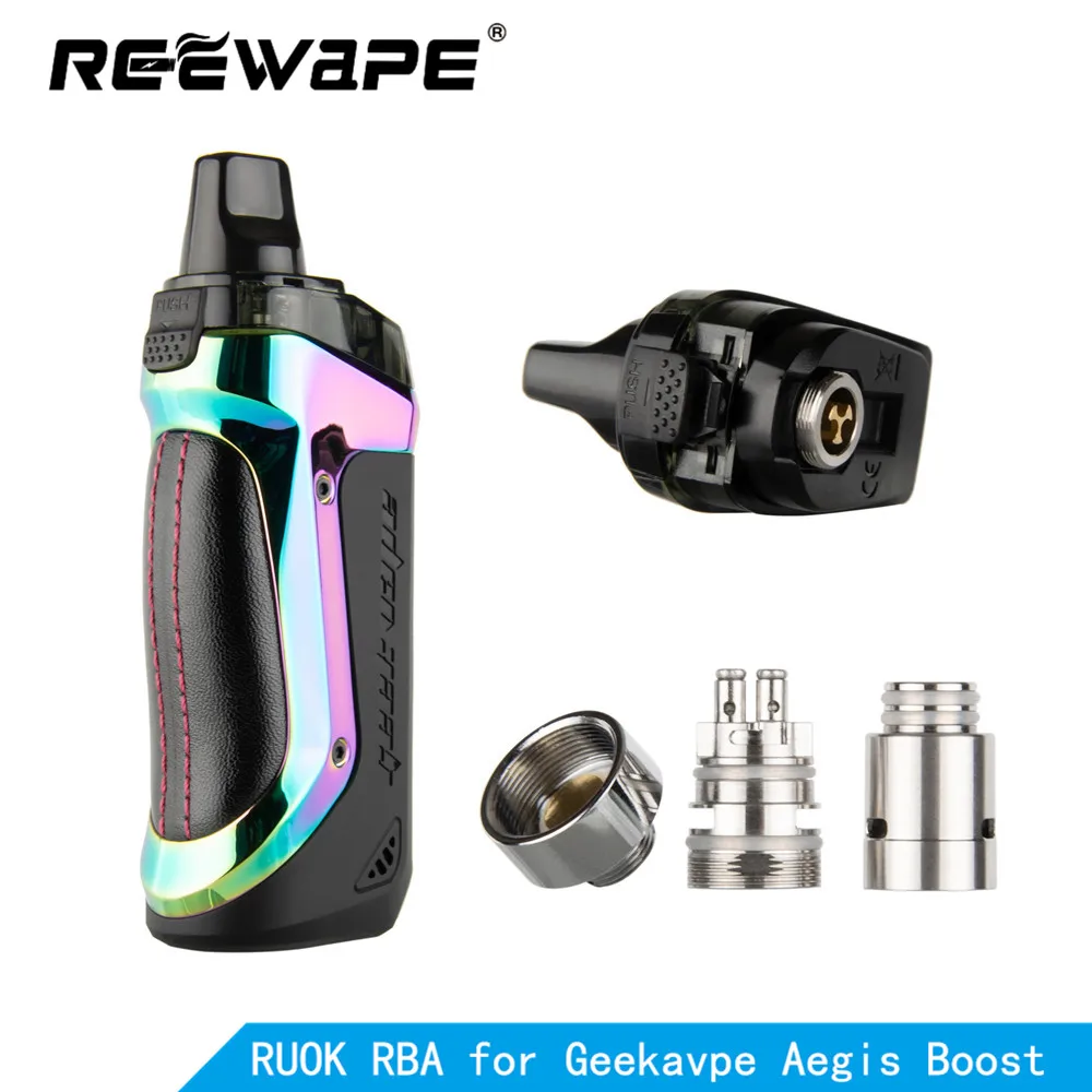 REEWAPE RUOK RBA Coil 510 connector adapter Replacement Vape for Geekavpe Aegis Boost electronic cigarette vape kit | Электроника