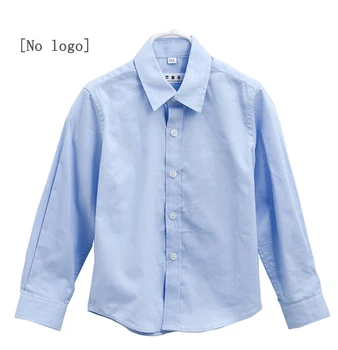

Boy's white shirt long sleeve cotton school uniform for middle and primary school students children's white shirt clothing