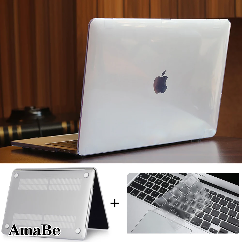 

Crystal Shell Laptop Protector Case for Apple MacBook Air Pro Retina 11 12 13 15 Loptop Case with Keyboard Cover