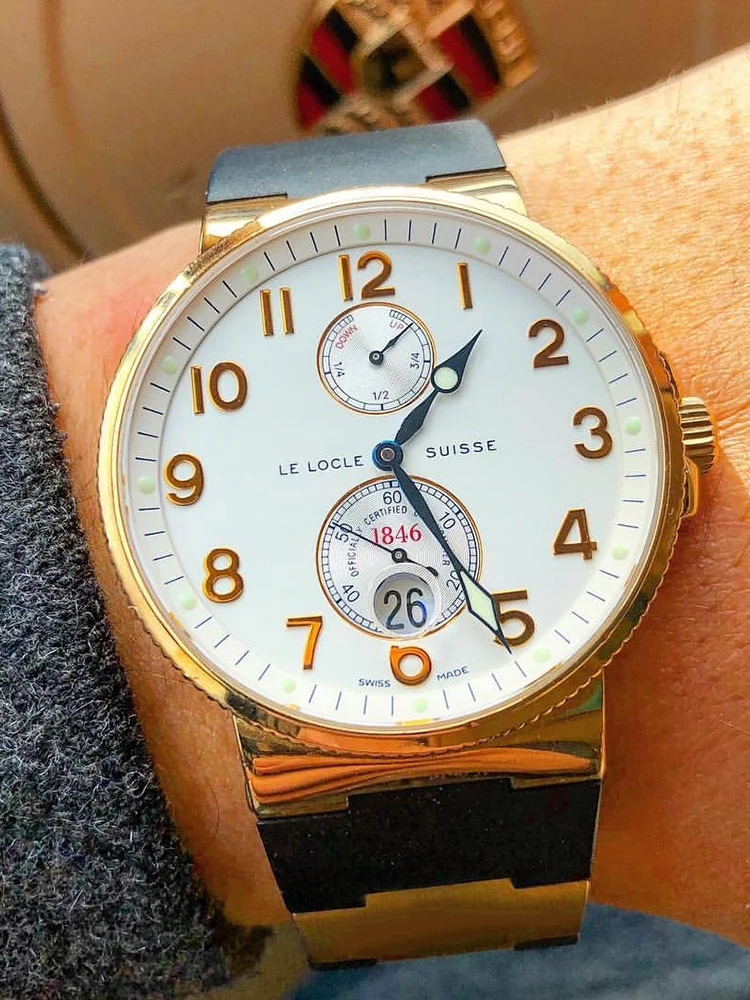 Ремешок силиконовый для часов Ulysse Nardin MARINE водонепроницаемый спортивный