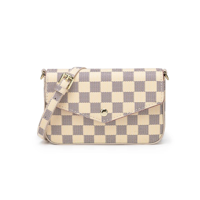 

KYYSLO Checkerboard Mini Envelope One-Shoulder Women's Bag Europe and America Fashion Print Small Square Female Messenger Bag