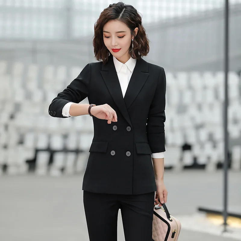 

Business Suit WOMEN'S Suit Trend Workwear Elegant 2019 Autumn And Winter New Style White Collar Going to Work Interview Formal W
