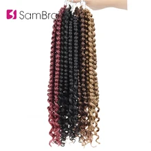 SAMBRAID, 12 дюймов, 12 корней/упаковка, Сенегальские весенние крученые волосы для наращивания, вязанная коса, синтетические волосы, свободные концы, плетеные волосы