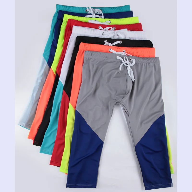 

AIBC Men Slim Fit Swimming Trunks Shorts with Drawstring Semi-Gloss Swimming Pool Sports Casual Moderate Elasticity 011-zk