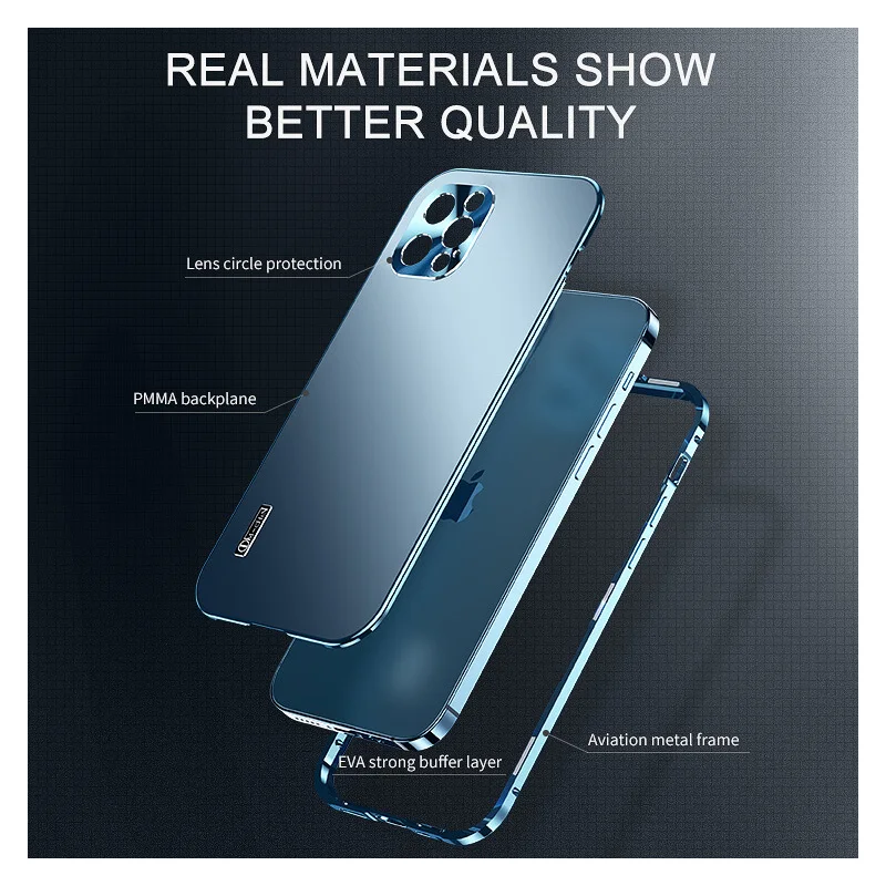2022 NEW Metal aluminium alloy Case for iPhone 13 12 11 Pro Max Camera Protective Case iphone Original Color Phone Back Cover