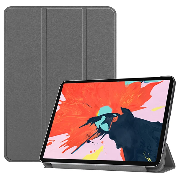Чехол для iPad Pro 12,9 чехол для Apple iPad 12," из искусственной кожи чехол для планшета funda capa+ Защитная пленка для экрана - Цвет: Серый