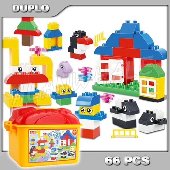 

66pcs My First Polar Baby animals Zoo Park Penguin Creative Model Building Blocks Toys Bricks Compatible with Lago Duplo