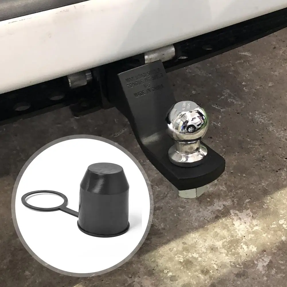 Auto Tow Bar Ball Cover 50mm Universal Towing Hitch Caravan Trailer Towball Protect Protection Car Accessories