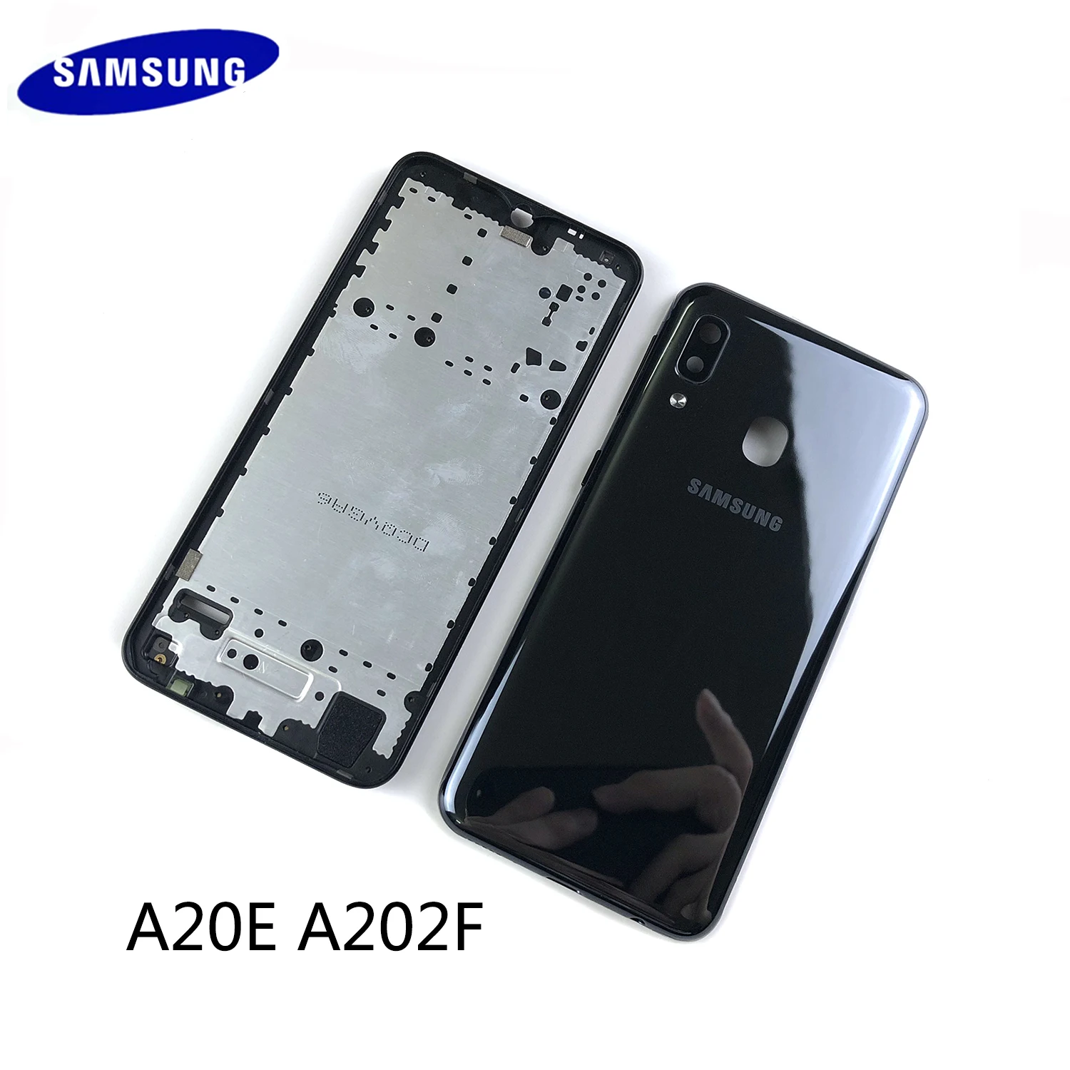 Для Samsung Galaxy A20E A202 SM-A202F A202DS A202F/DS Корпус ЖК передняя рамка корпуса ободок +