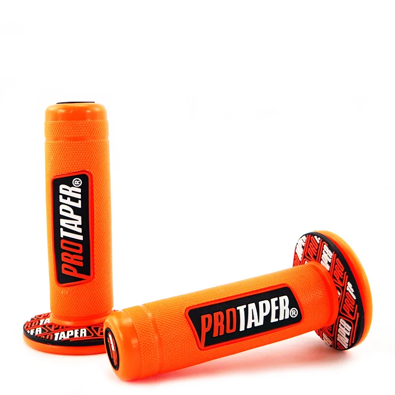 Orange Мотоцикл Ручка Бар часть мотоцикла руль для Protaper yamaha Мотокросс на KTM мото резиновая ручка велосипед ямы Универсальный C105 - Цвет: Orange