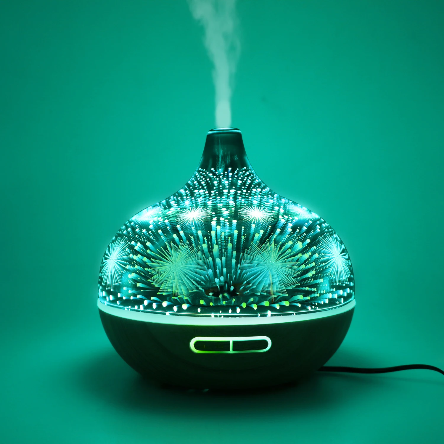 00ml Ultrasonic Humidifier With Remote Control 3D Electric Aromatherapy Essential Oil Air Diffuser Glass Diffusers For Rooms