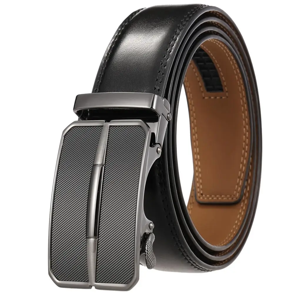 Leather Belt leather belt mens belt Men Leather Belt Automatic Buckle Adjustable Genuine Leather 3.5cm Width For Men