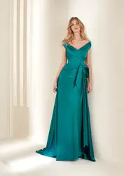 Vivian's Bridal винтажное зеленое вечернее платье 2019 элегантное вечернее платье с открытыми плечами и v-образным вырезом на тесемках