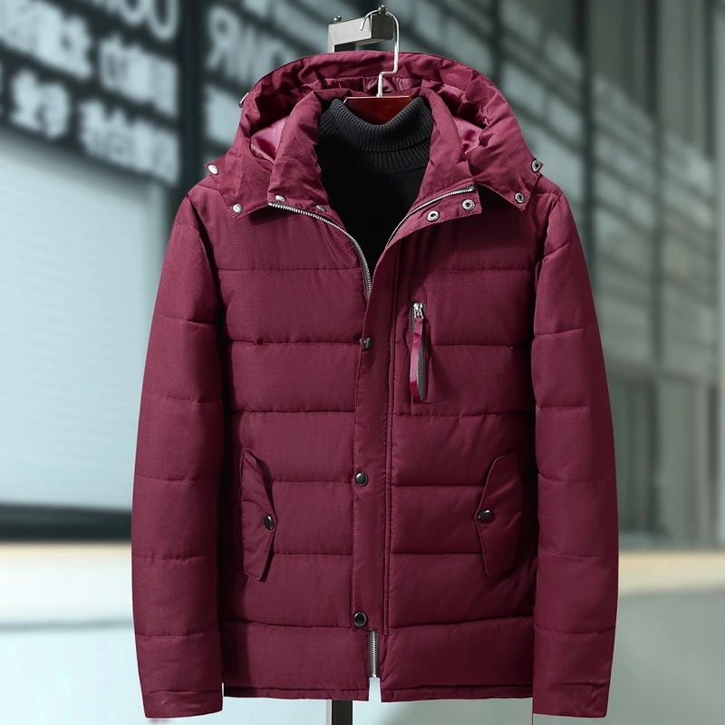 Большие размеры 9XL 8XL 7XL 6XL черная зимняя куртка мужская Толстая парка повседневные куртки ветрозащитная теплая зимняя куртка мужская с капюшоном флис - Цвет: Red