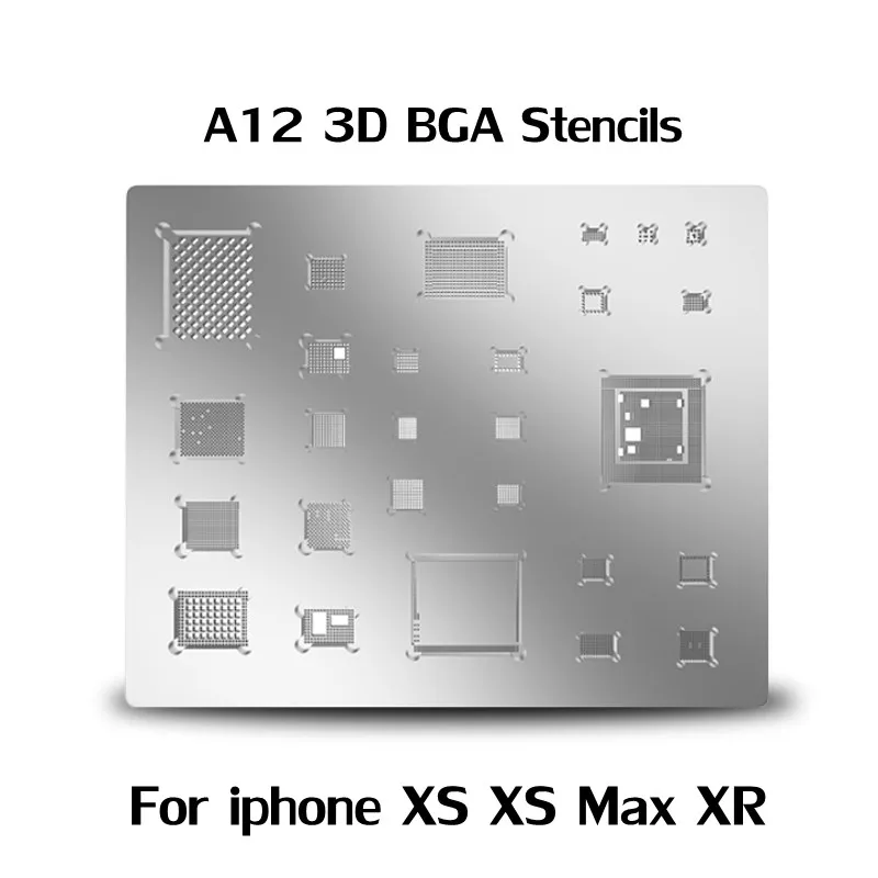 Высокое качество для iphone 6-XS MAX BGA Reball Stencil A8-A12 3D растение Олово сталь чистая Лазерная паз дизайн BGA IC трафарет