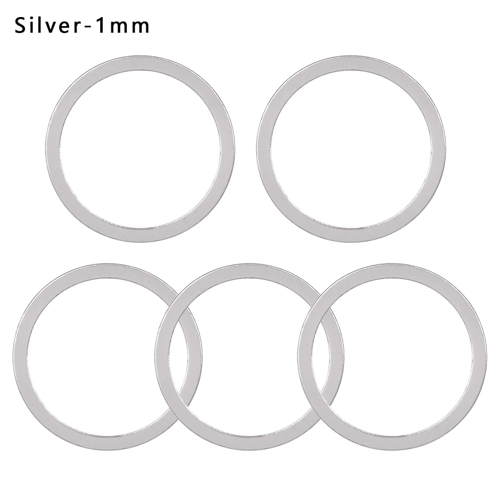 1mm 5pcs Silver 5 шт. алюминиевый сплав велосипедный маховик втулки прокладки 1~ 2,5 мм MTB велосипед Нижняя шайба кронштейна велосипед шайба для оси прокладка свободного хода зазор - Цвет: 1mm 5pcs Silver