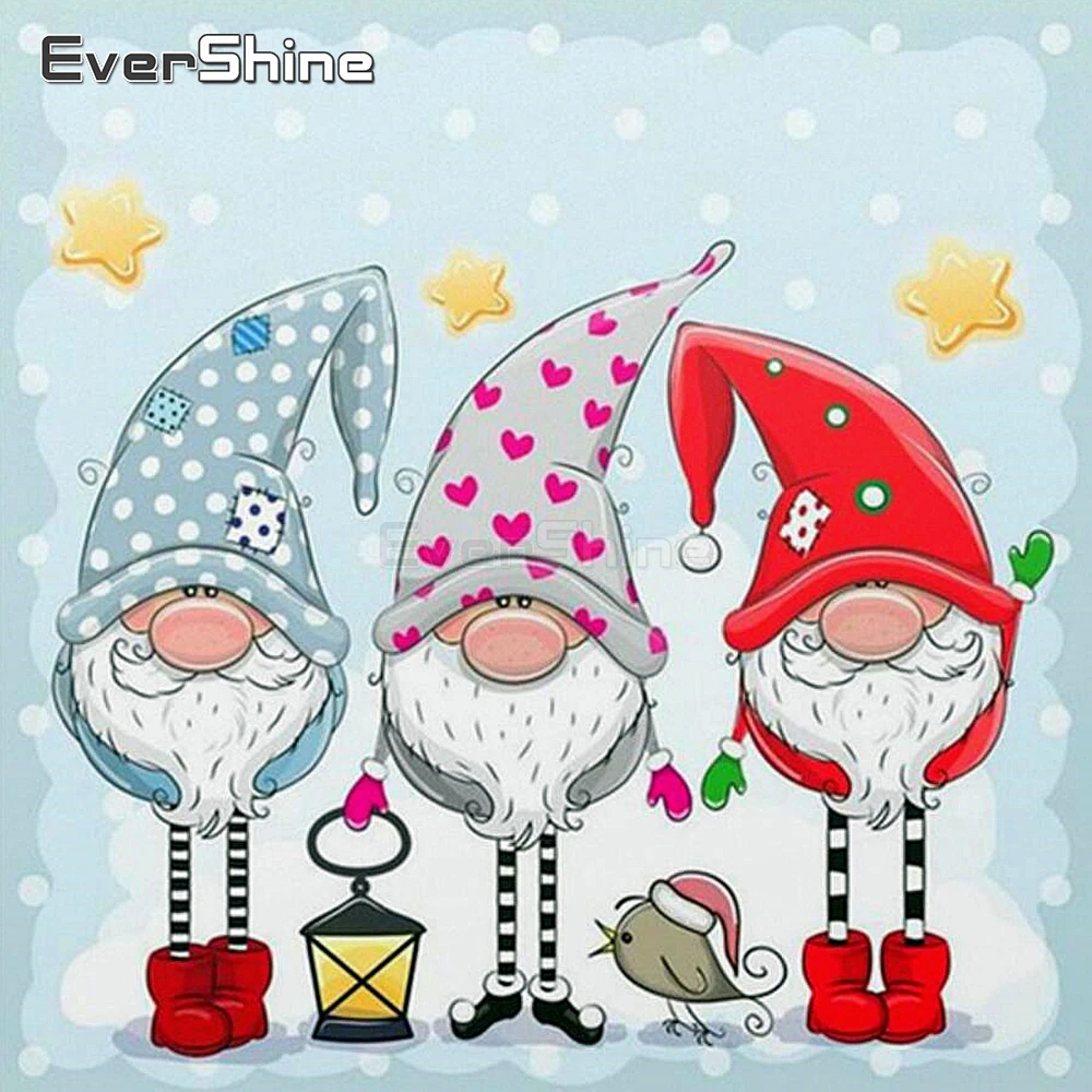 

EverShine DIY Diamond Painting Full Square Santa Claus Picture Rhinestones Diamond Embroidery Cartoon Christmas Handmade Gift