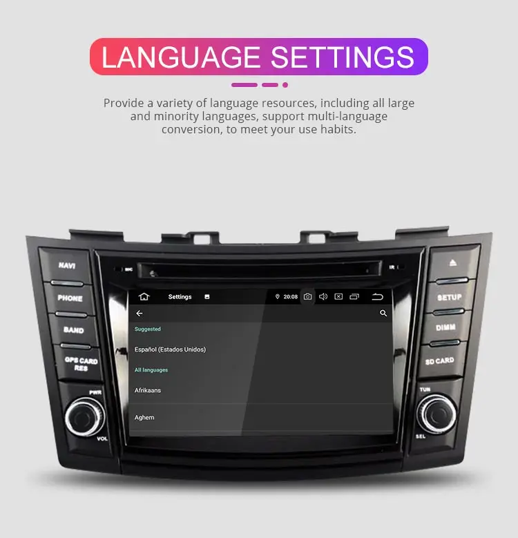 Clearance Besina Android 9.0 Car DVD Player For SUZUKI SWIFT 2011 2012 2013-2015 Multimedia GPS Navigation WIFI 2 Din Car Radio 64G Stereo 11
