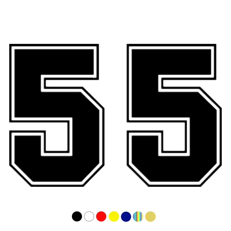 

CS-10165# Funny Vinyl Decal Number 55 Car Sticker Waterproof Auto Decors on Truck Bumper Rear Window