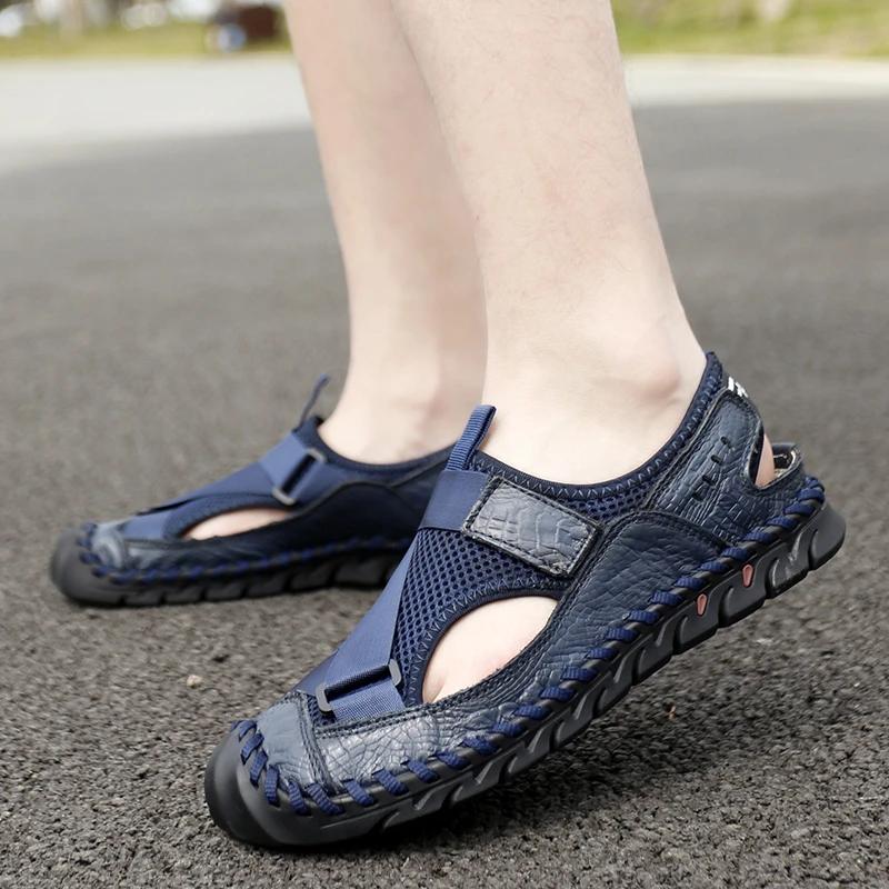 Mens Comfortable Walking Sandals Breathable Casual Outdoor Non-Slip Beach Slipper 