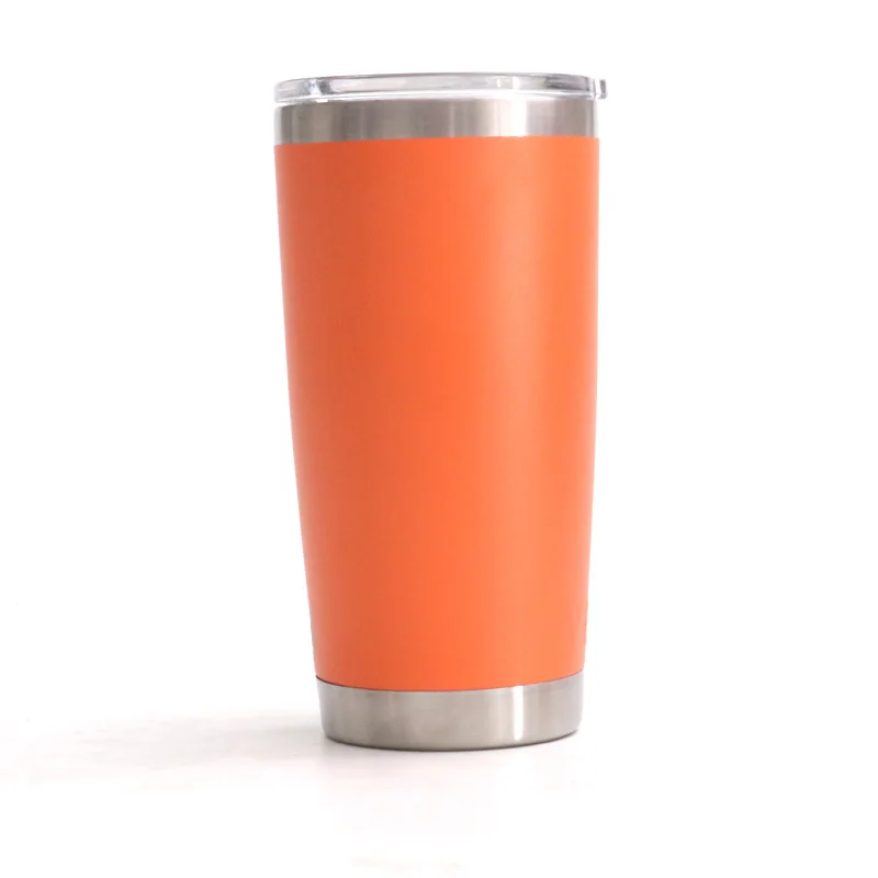 20oz orange 20 Вт, 30 Вт, oz Нержавеющая сталь стакан с крышкой с двойными стенками вакуумной изоляцией кружка для горячих и холодных напитков - Цвет: 20oz orange