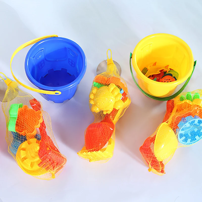 7pcs Sand Sandbeach Kids Beach Toys Castle Bucket Spade Shovel Rake