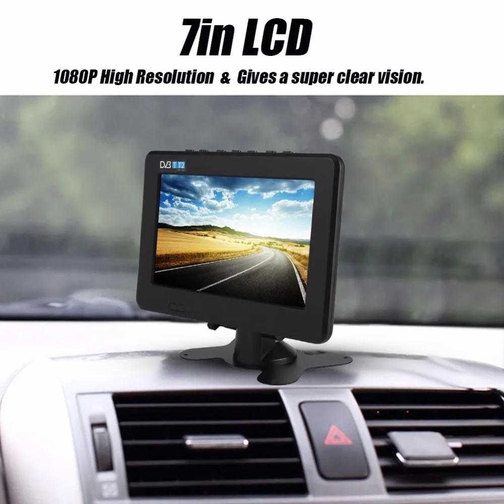 LEADSTAR Портативный 7 дюймов Мини Телевизор Smart ТВ ЖК ТВ 16:9 HD 1080P Автомобильный цифровой ТВ стерео окружающие ТВ штепсельная вилка стандарта США