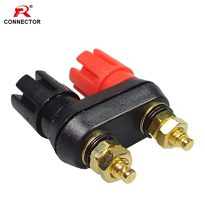 50PCS Dual Lotus 4MM Banana Plug Jack Socket Binding Post Couplers HIFI Cable Terminals for Speaker AmplifierGold Plated