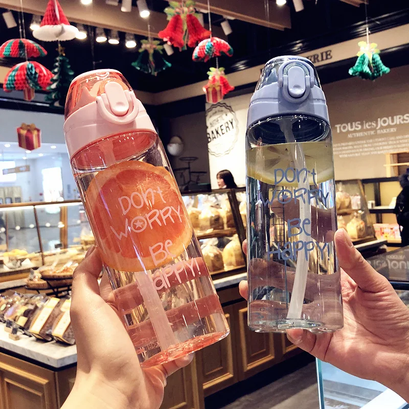 

1PC Portable Hand Cup Wheat Straw Water Cup with Straws Double Lid Cola Coffee Plastic Travel Cup Drinking Cup Home Office Gifts