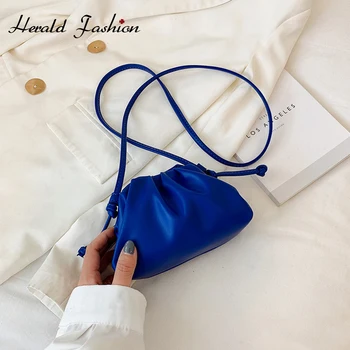 

Folds Design Small PU Leather Shoulder Bags For Women 2020 Elegant Handbags Female Travel Totes Lady Fashion Hand Bag