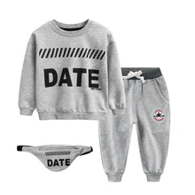 Коллекция года, детский костюм Новая Осенняя детская одежда Ins спортивный комплект из двух предметов для маленьких мальчиков, одежда для крутых мальчиков, детская одежда