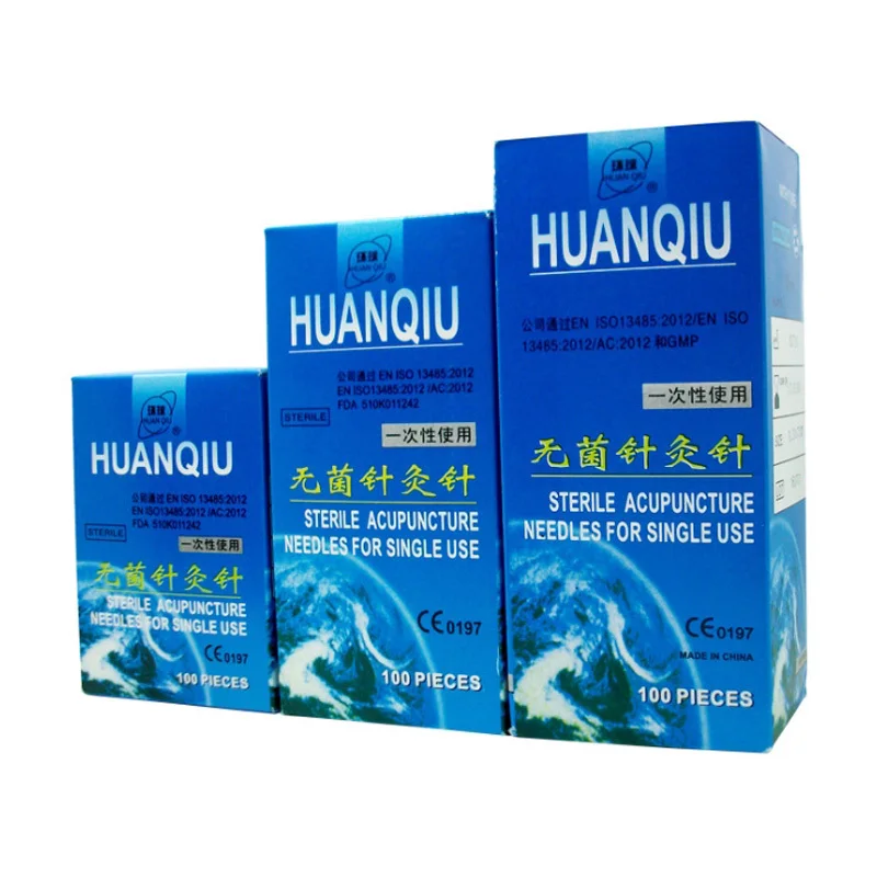 Новинка 200 шт/2 коробки huanqiu Иглоукалывание иглы стерильные иглы для иглотерапии для одноразового использования с трубкой
