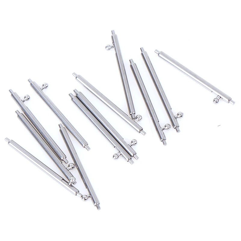 10Pcs Hot Sale Quick Release Spring Bars Stainless Steel Watch Band Strap Pin Bar Tool Parts 12~24mm New