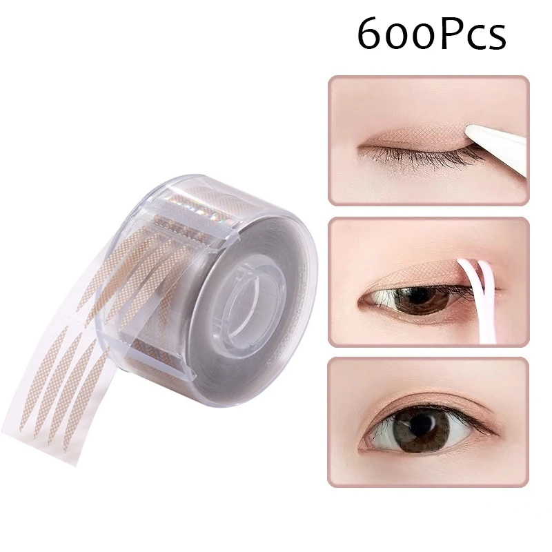 600PCS Invisible Eyelid Sticker Lace Eye Lift Strips Double Tape Adhesive Stickers Tools L/S Style | Красота и здоровье