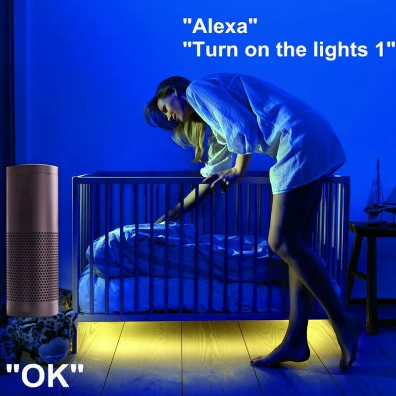5 м Rgb Led Wifi светильник с регулируемой водонепроницаемой лампой для Echo Alexa Google Home