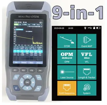 

mini OTDR Reflectometer 9 functions in 1 device OPM OLS VFL Event Map RJ45
