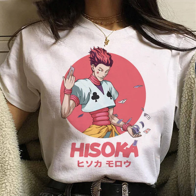 Женская футболка HISOKA MOROW с принтом милый летний топ мультяшная популярная