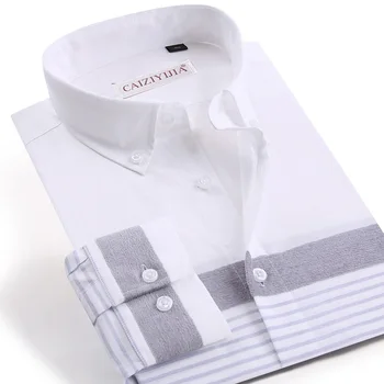

Men's Wear Non Iron Plaid Checkered Striped Shirt Long Sleeve Standard Fit Button Casual Cotton Gingham Easy Care Dress Shirts